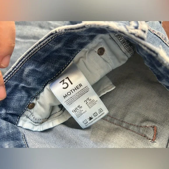 MOTHER Light Blue Denim Shorts - Picture 4 of 10